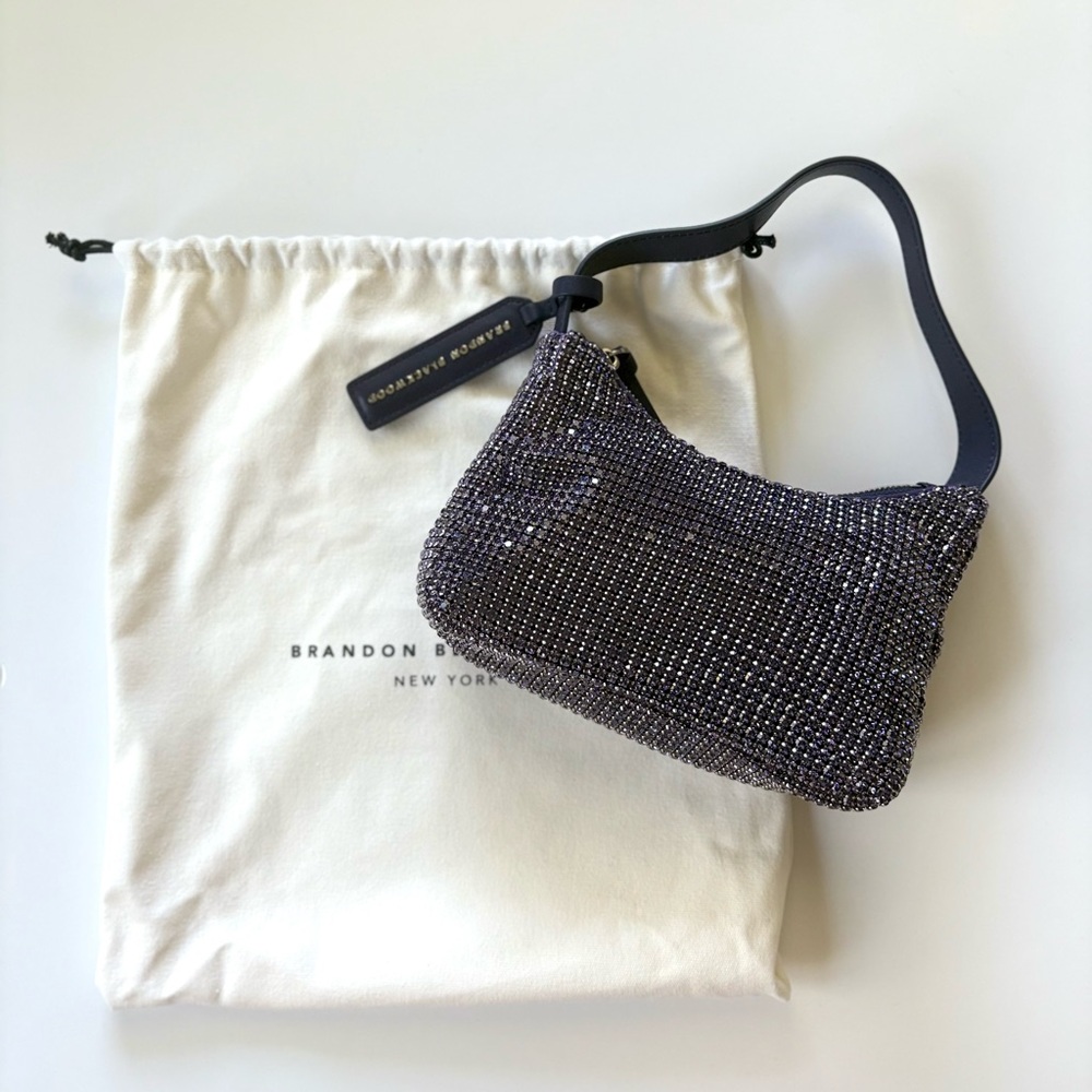 Brandon Blackwood Crystal Tanzanite Shoulder Bag